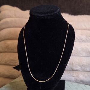 Elegant Gold Vermeil Box Chain Necklace